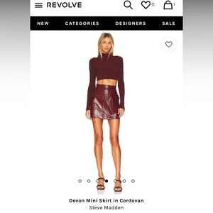Steve Madden - Devon Mini Skirt in Cordovan